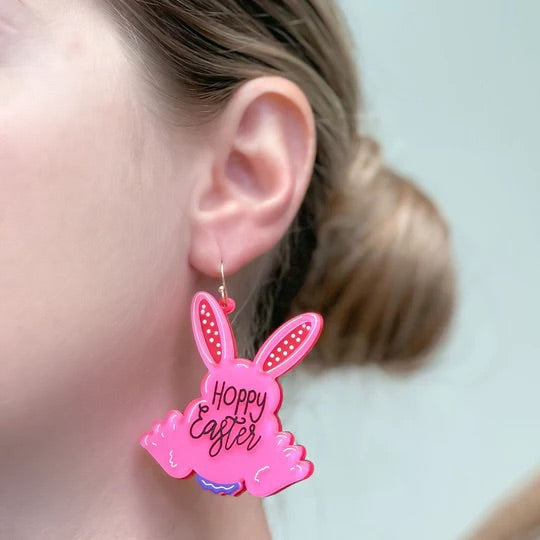 'Hoppy Easter' Bunny Dangle Earrings