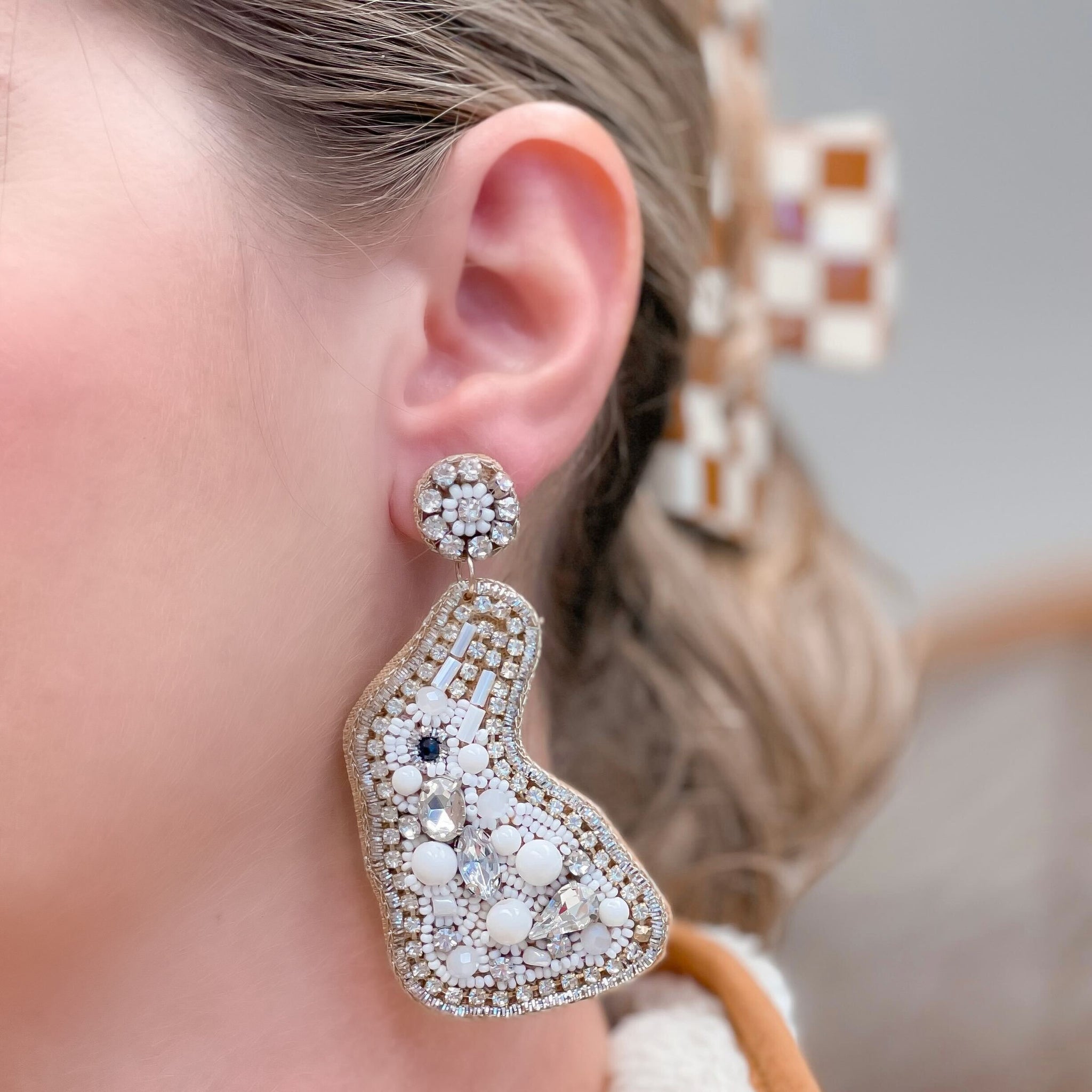 Pearl Bunny Dangle Earrings