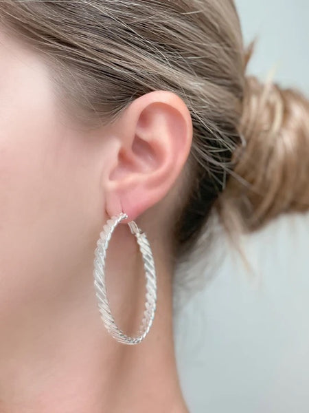 Wave Metal Hoop Earrings