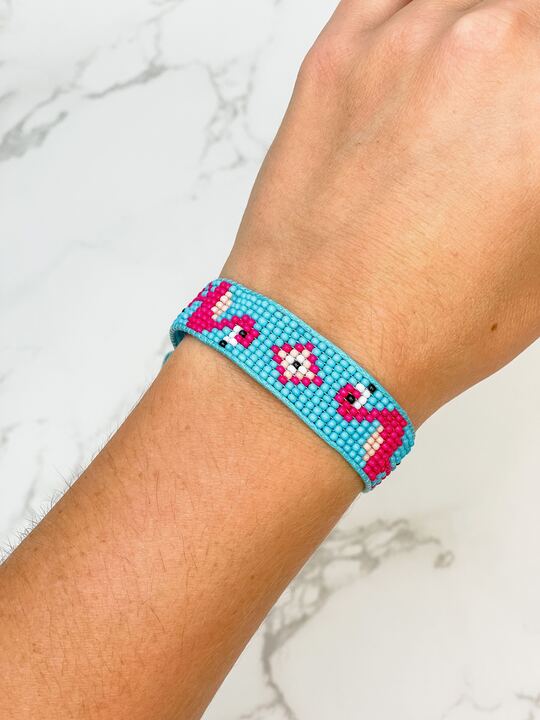 Flamingo Beaded Adjustable Bracelets