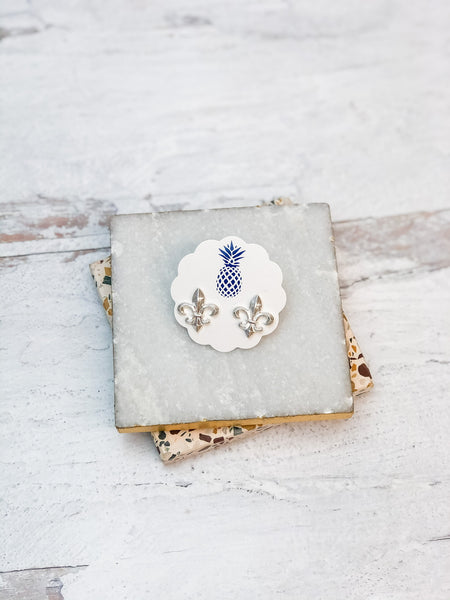 Fleur de Lis Stud Earrings