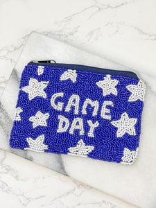 Star 'Game Day' Beaded Zip Pouches