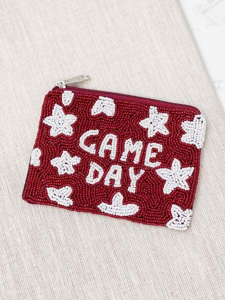 Star 'Game Day' Beaded Zip Pouches