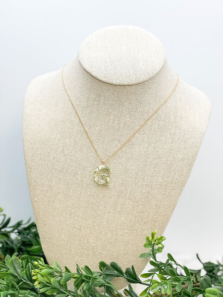 Flower Initial Pendant Necklaces