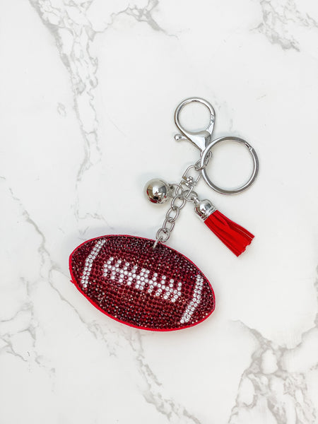 Glitzy Football Key Chains