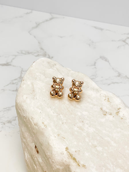 Metallic Gummy Bear Stud Earrings