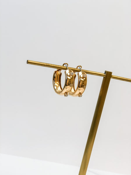 Rhinestone Hoop Earrings
