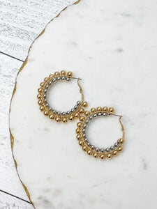 Two Tone Hoop Layered Hoop Earrings