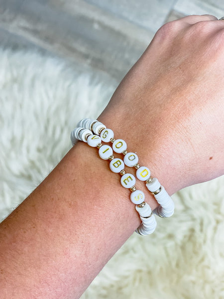 'Good Vibes' Stretch Bracelet Set