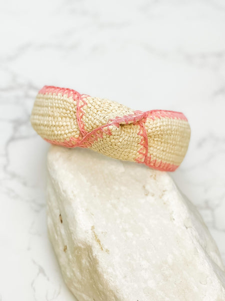 Stitched Raffia Knotted Headbands