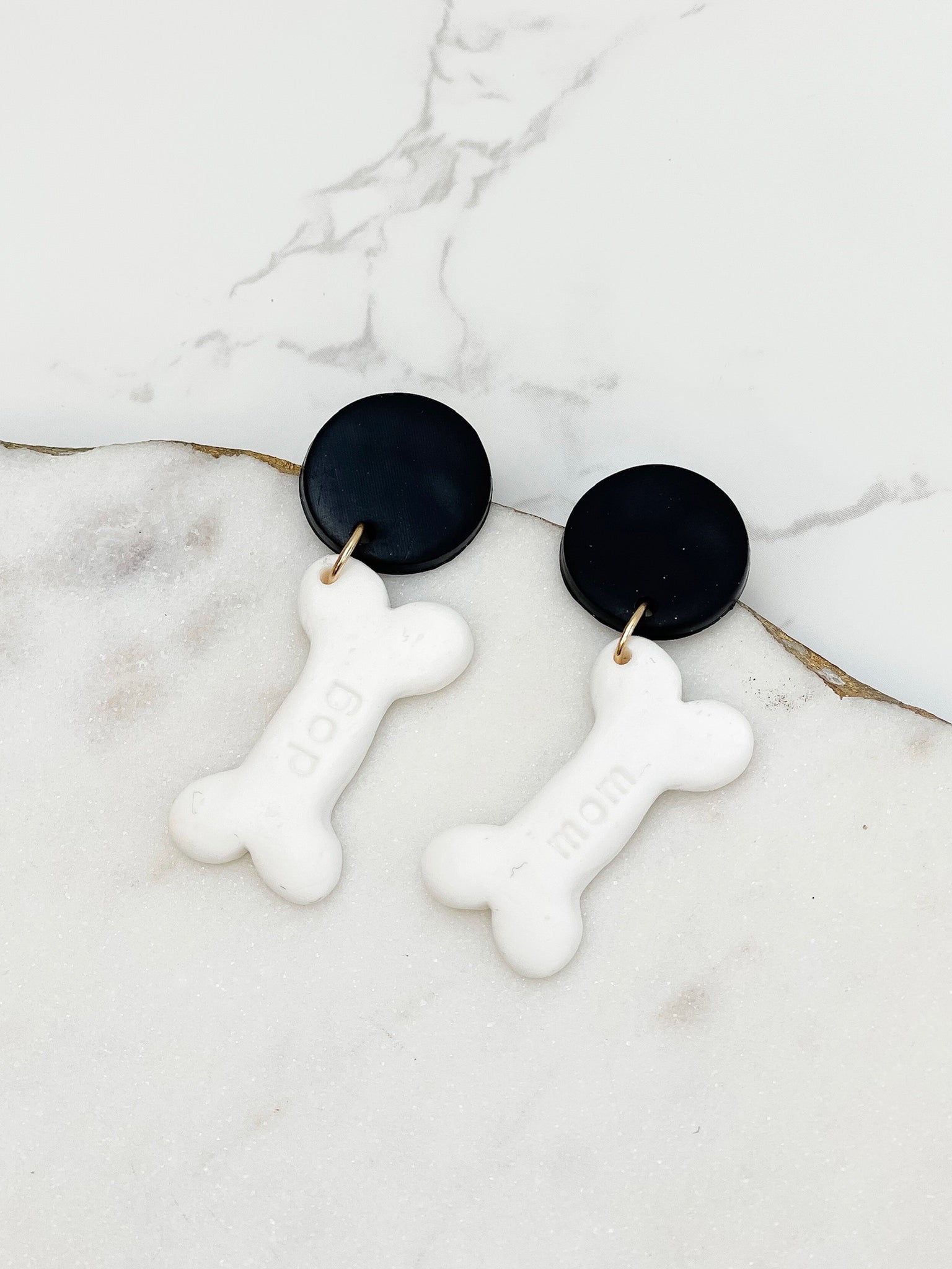 'Dog Mom' Treat Dangle Earrings