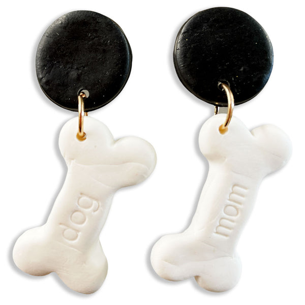 'Dog Mom' Treat Dangle Earrings