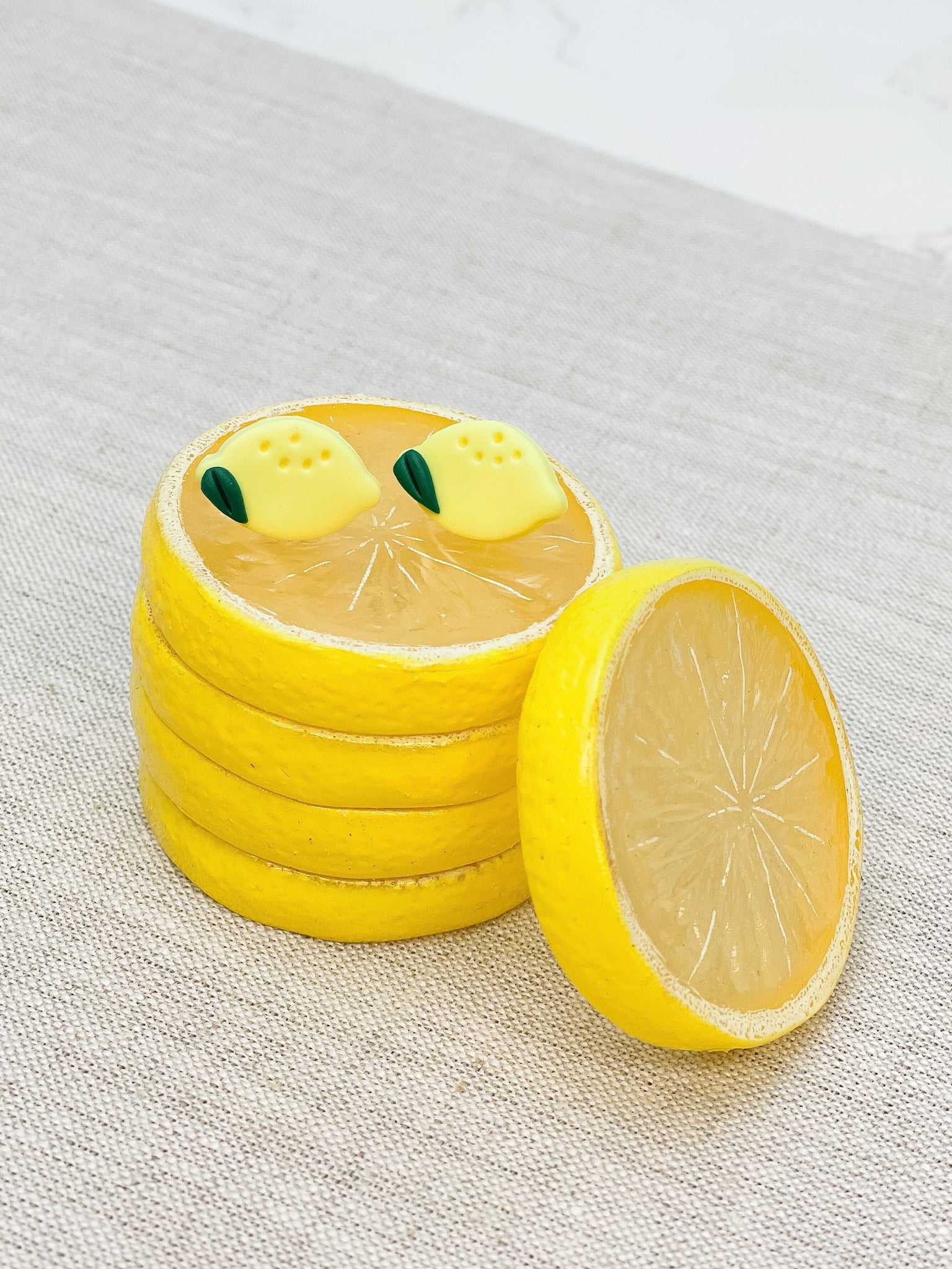 Clay Lemon Stud Earrings