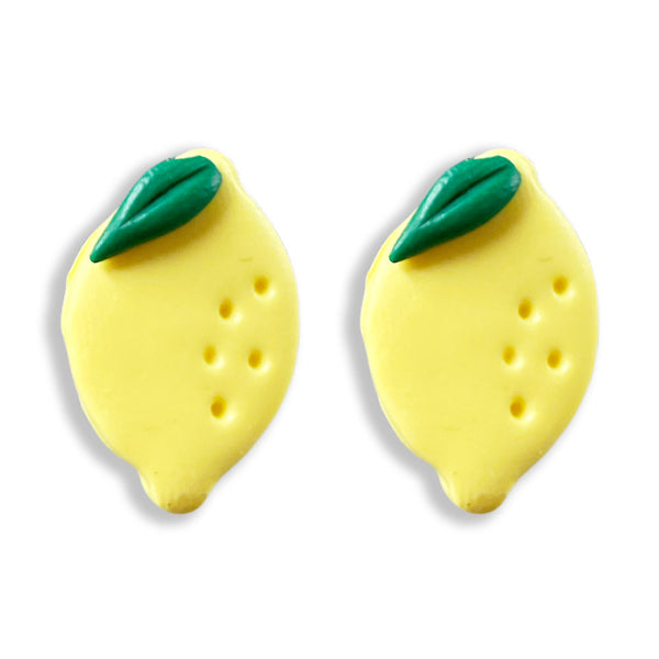 Clay Lemon Stud Earrings