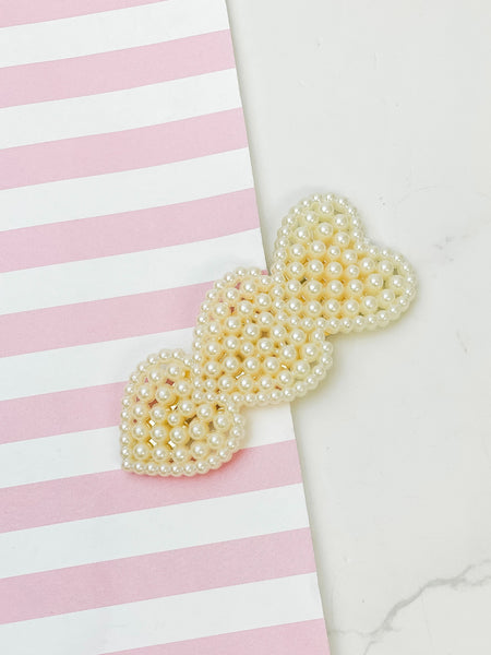 Pearl Heart Clip