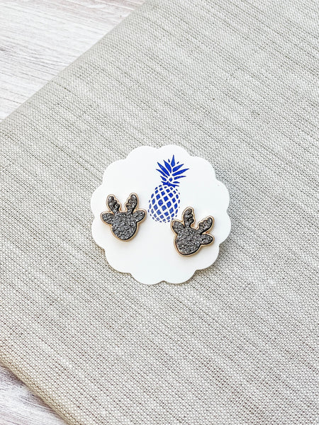 Druzy Reindeer Stud Earrings