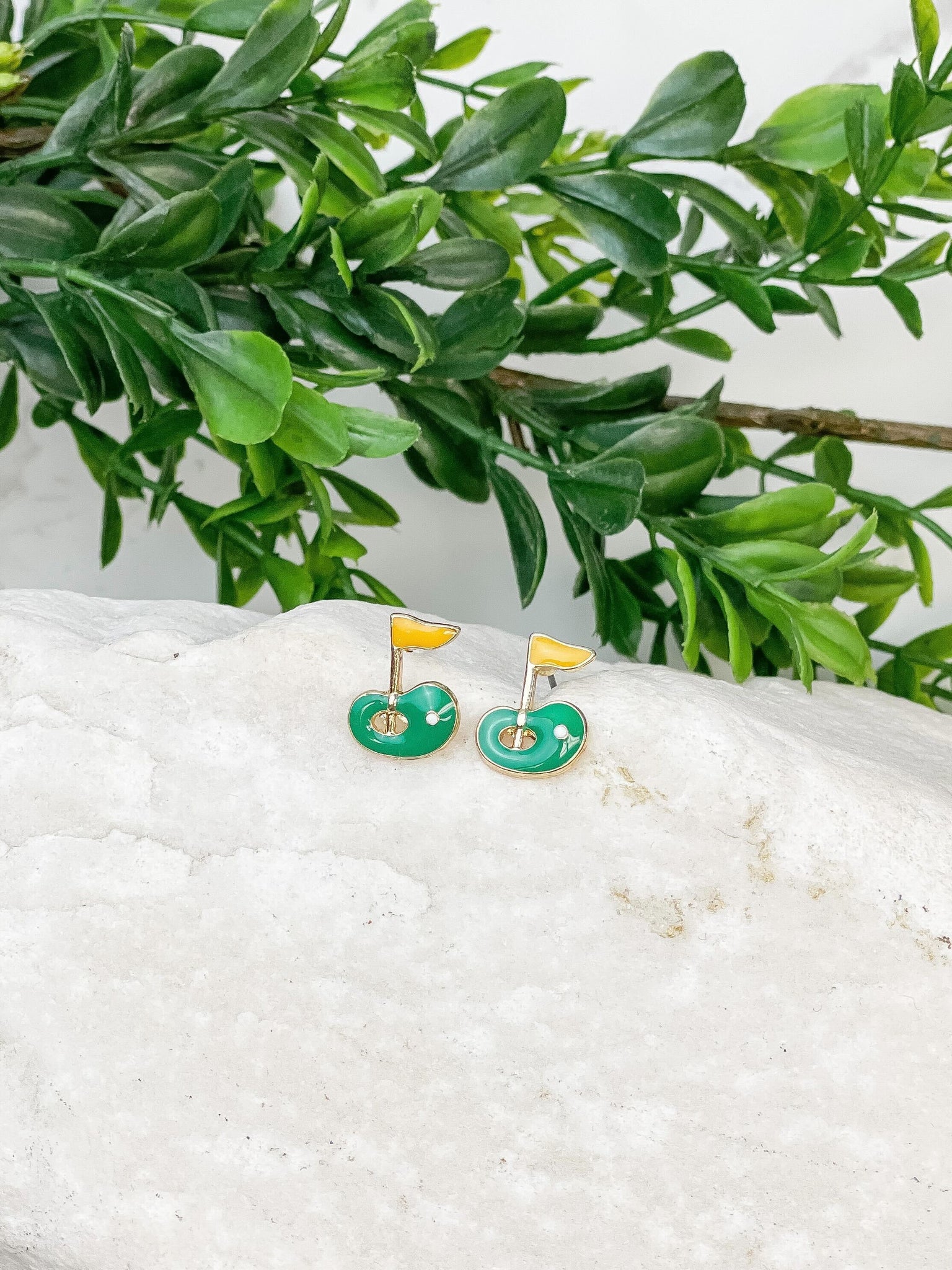 Hole in One Signature Enamel Stud Earrings