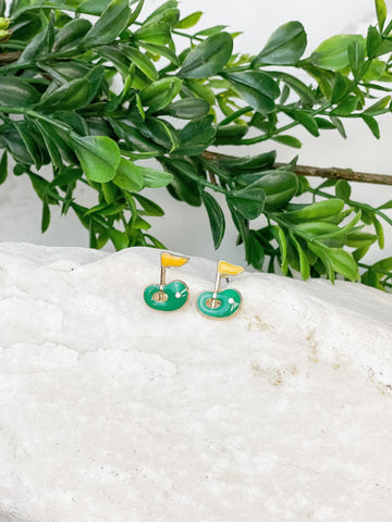 Hole in One Signature Enamel Stud Earrings