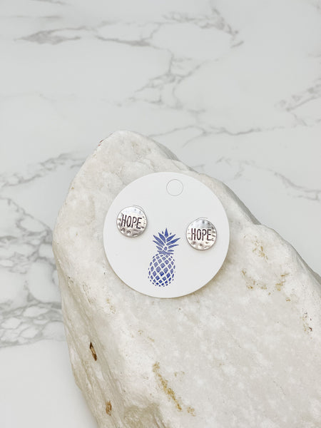 'Hope' Sentiment Stud Earrings