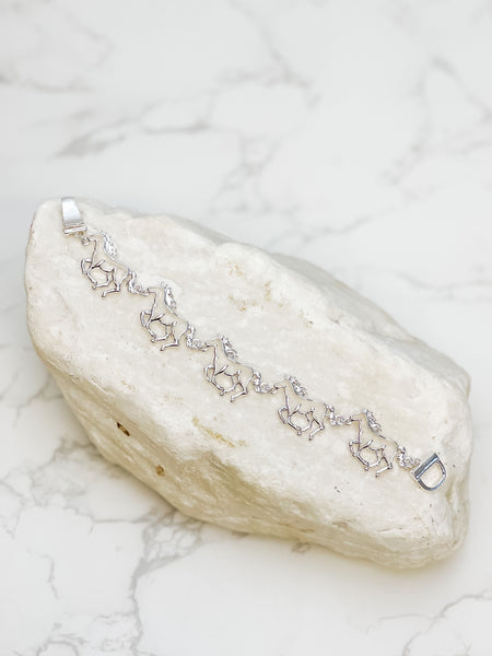 Silver Horse Magnetic Bracelet
