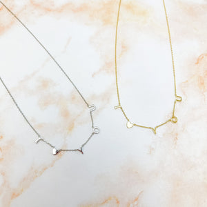 'I Heart You' Sentiment Chain Necklaces