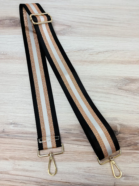 Rose Gold Stripe Crossbody Straps