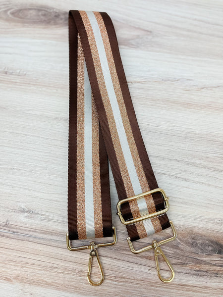 Rose Gold Stripe Crossbody Straps