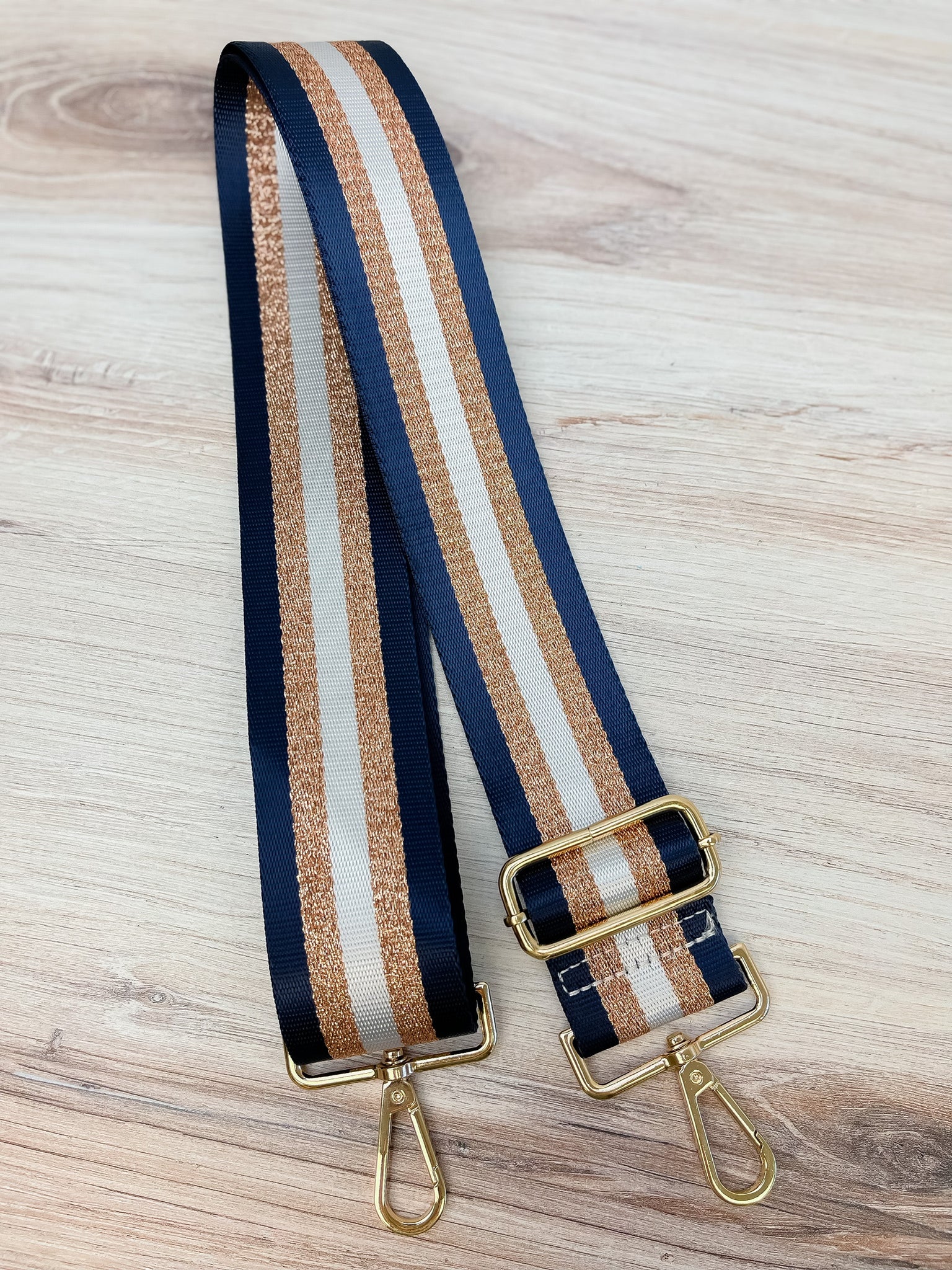 Rose Gold Stripe Crossbody Straps