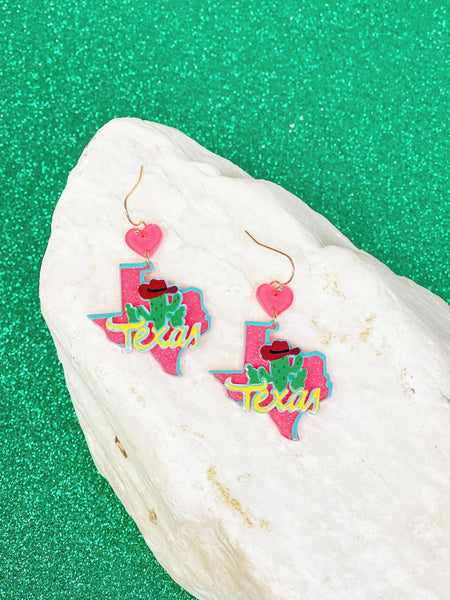 State Icon Dangle Earrings