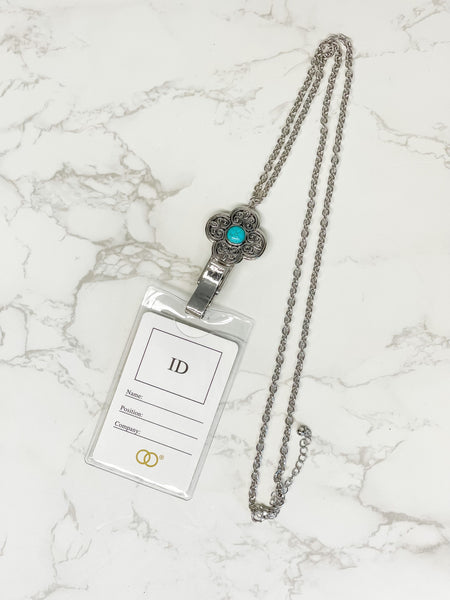 ID Lanyard - Western Quatrefoil