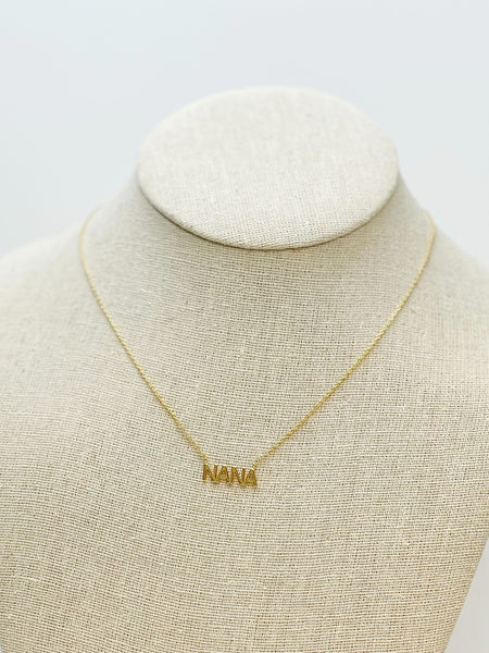 'NANA' Gold Pendant Necklace