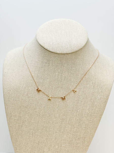 Metallic 'Mama' Sentiment Station Necklace