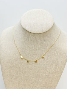 Metallic 'Mama' Sentiment Station Necklace