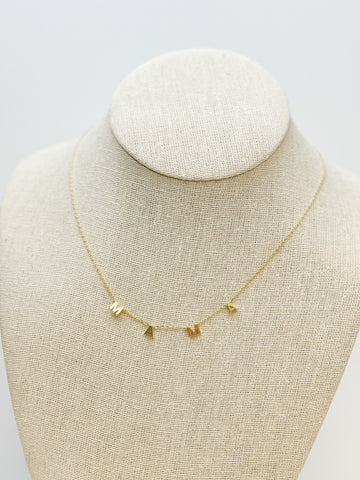 Metallic 'Mama' Sentiment Station Necklace