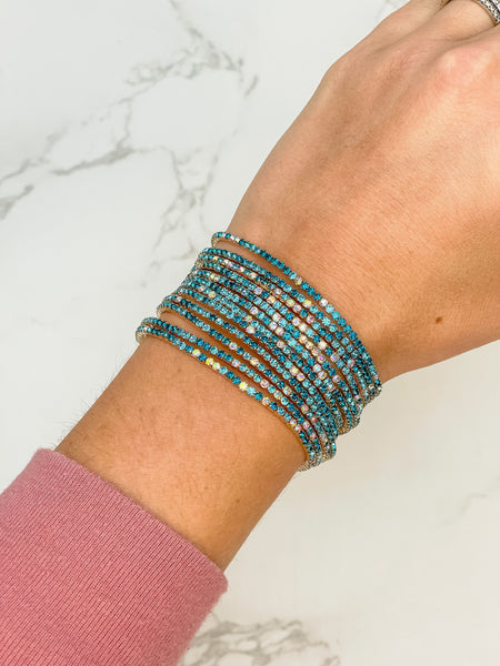 Skinny Gold Stretch Bracelet Stack