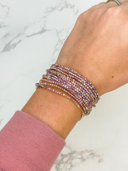 Skinny Gold Stretch Bracelet Stack
