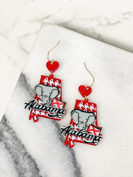 State Icon Dangle Earrings