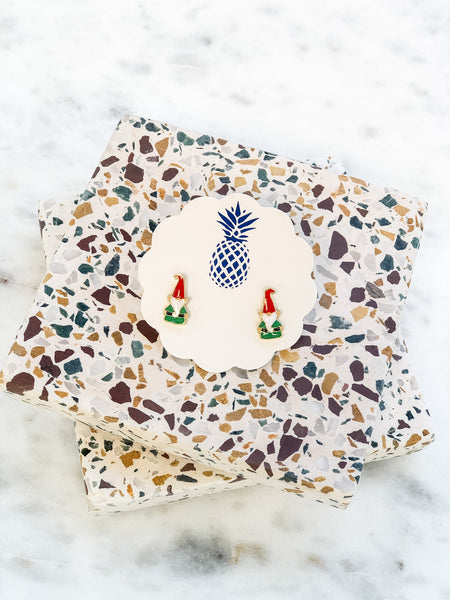 Gnome Signature Enamel Stud Earrings