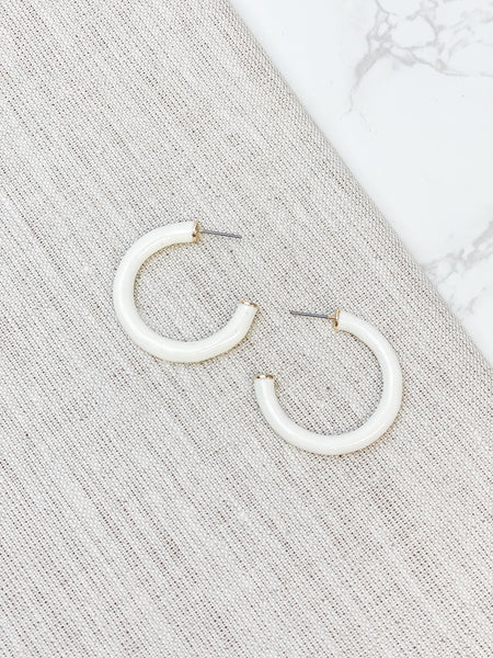Color Pop Enamel Hoop Earrings