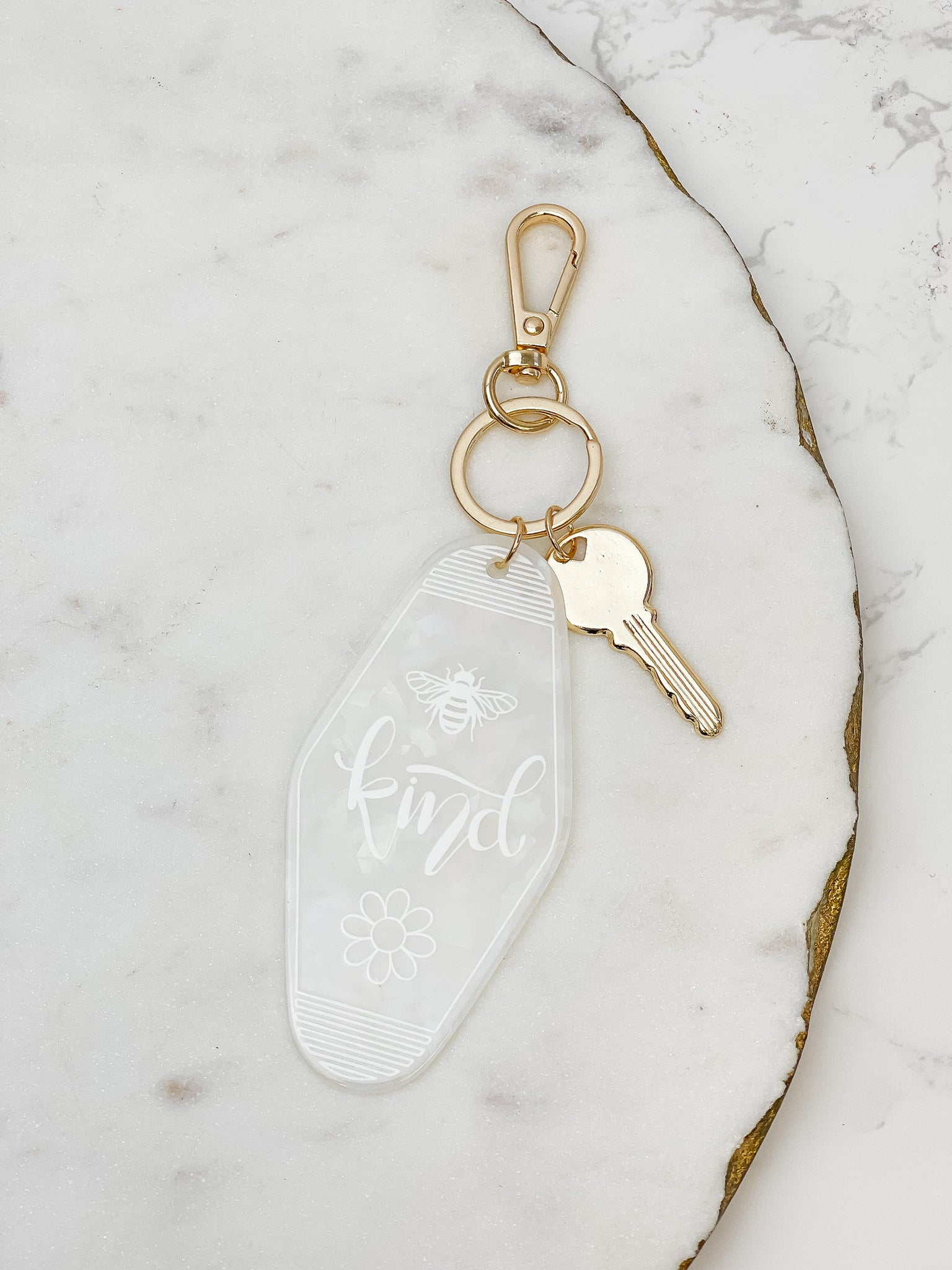 'Bee Kind' Retro Motel Keychains