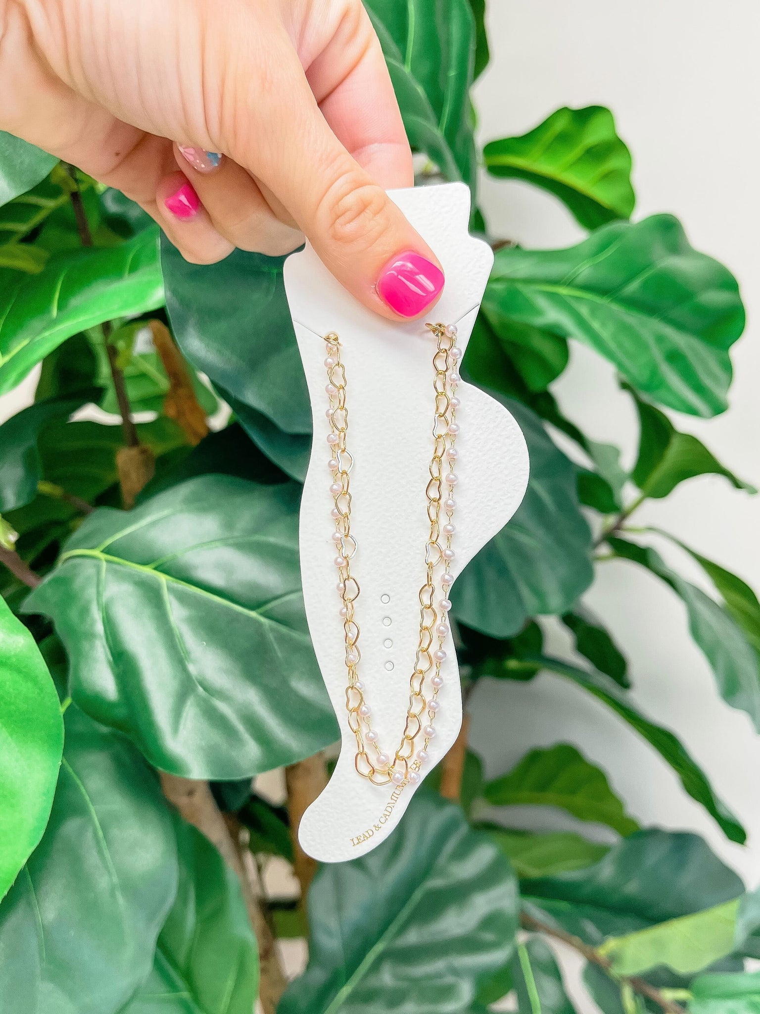 Double Strand Gold Pearl Anklet