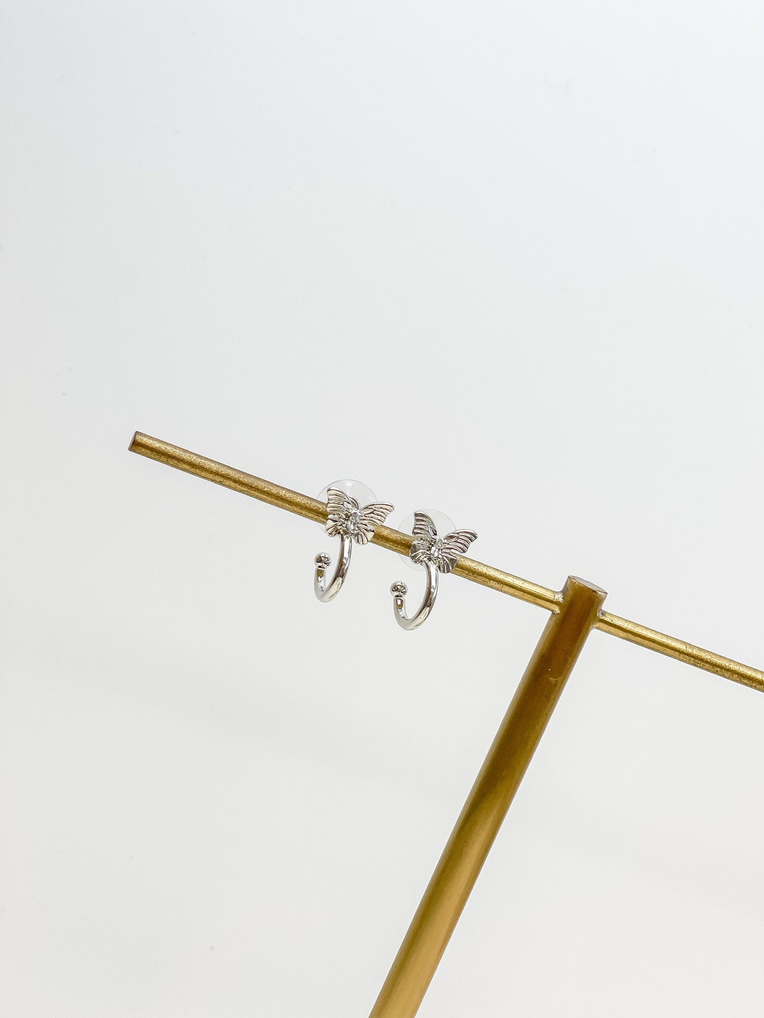 Dainty Butterfly Huggie Earrings
