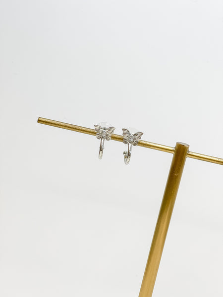 Dainty Butterfly Huggie Earrings