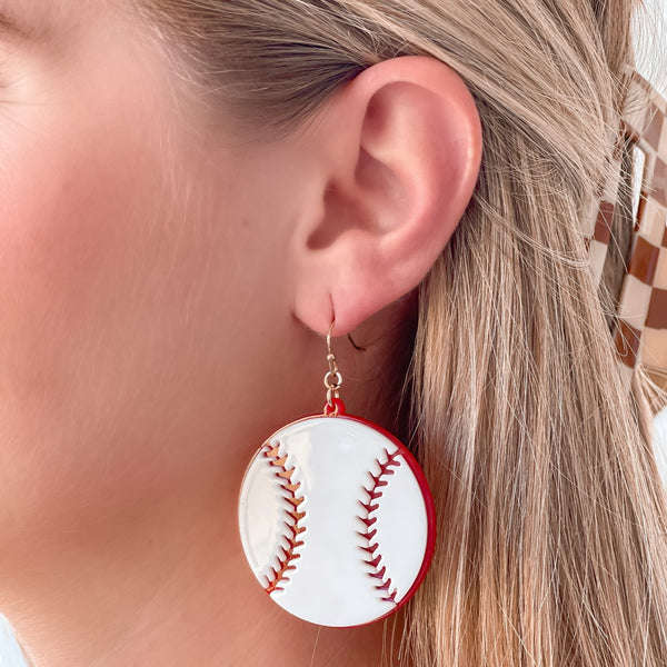 Acrylic Sports Dangle Earrings