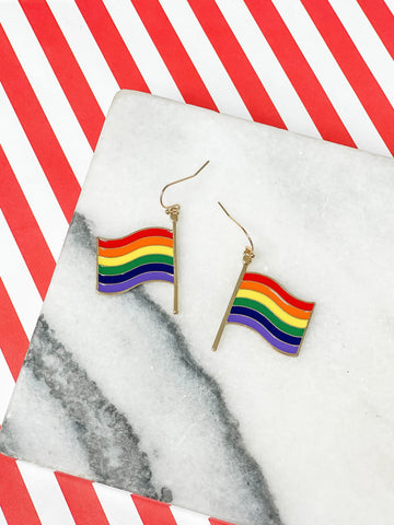 Pride Flag Dangle Earrings