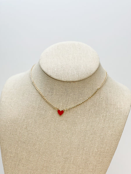 Glitzy Chain Heart Necklaces