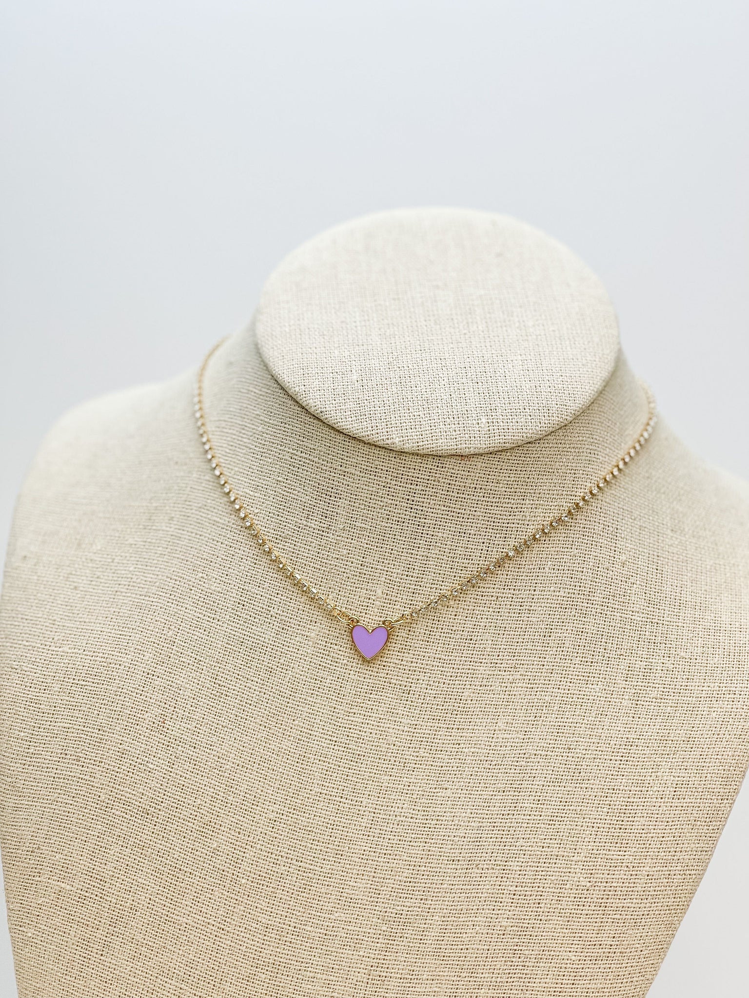 Glitzy Chain Heart Necklaces