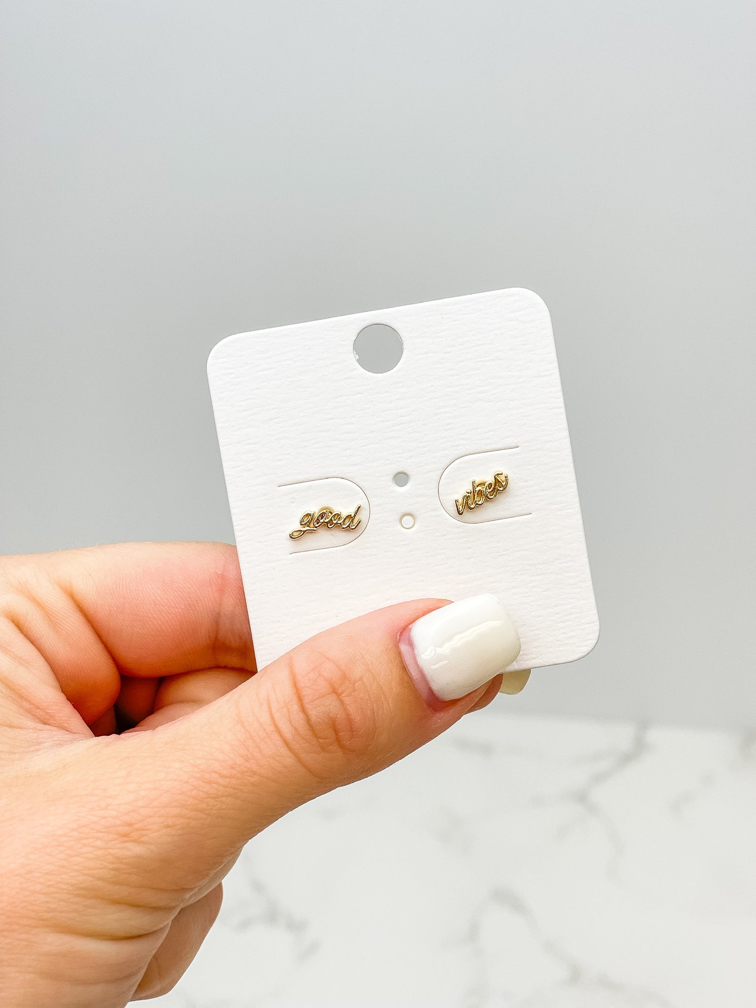 'Good Vibes' Stud Earrings