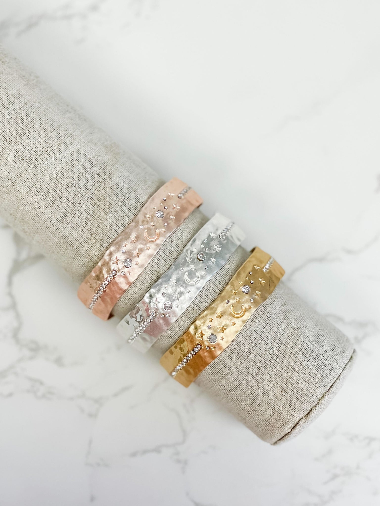 Night Sky Metal Bangle Bracelets