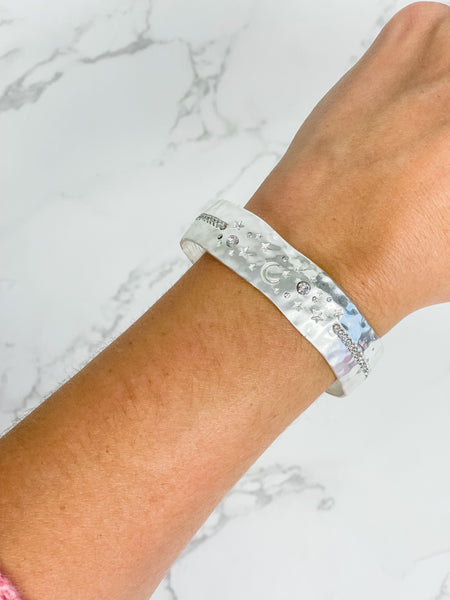 Night Sky Metal Bangle Bracelets